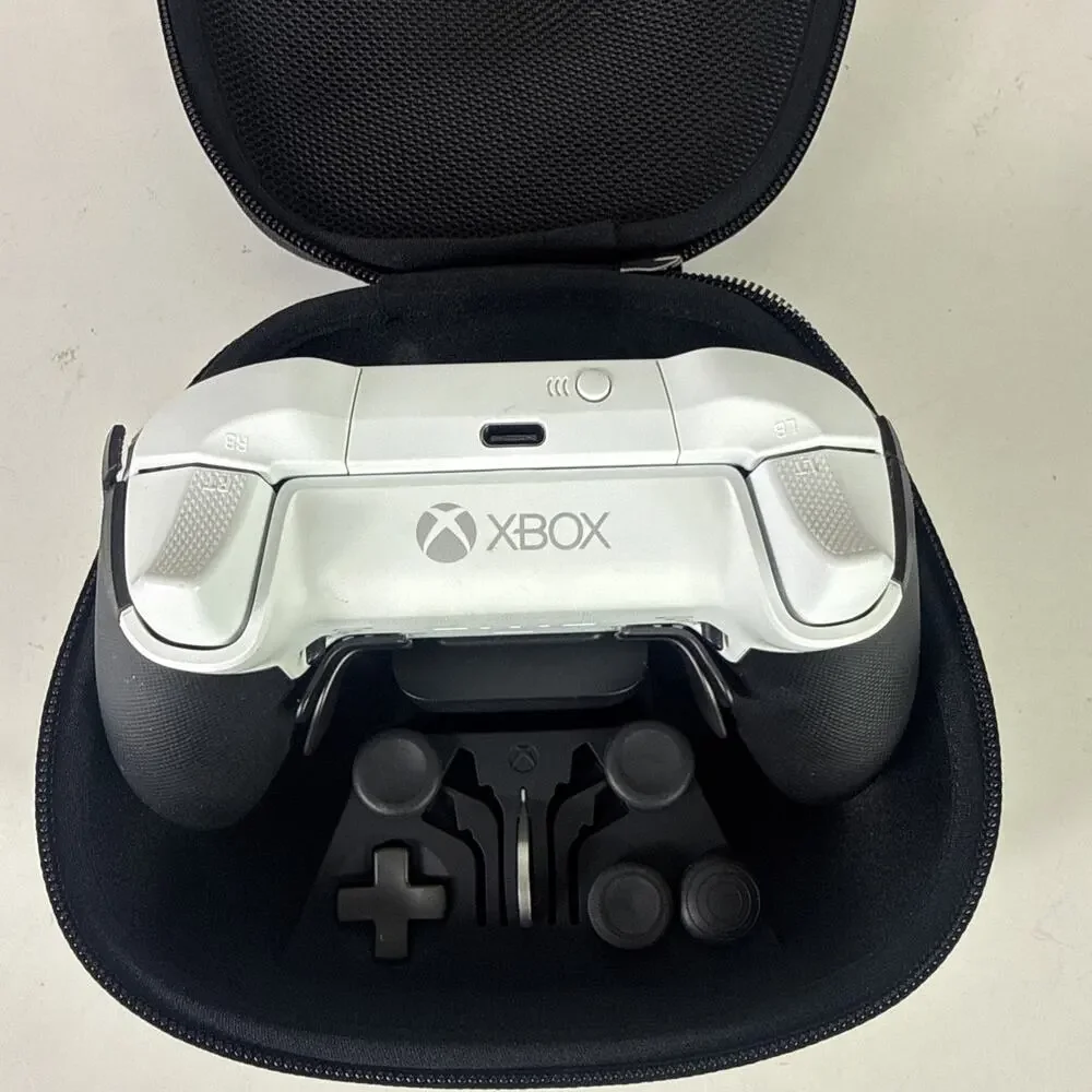 Microsoft Xbox Elite Series 2 Controller White W/ OEM Case + Accessories Tested